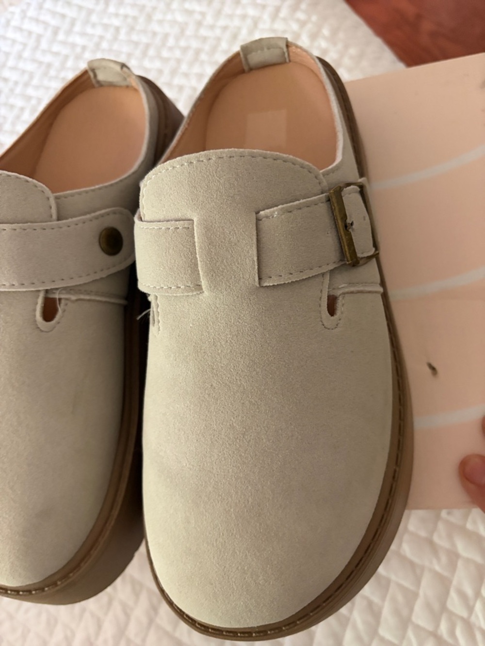 Easy Spirit Cream Platform Mule with Buckle (New) - Picture 9 of 14